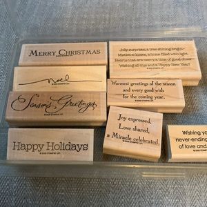 Christmas greetings stamp set